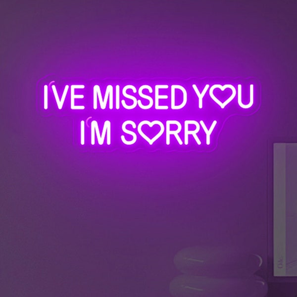 I've Missed You I'm Sorry Neon Sign, The Good Riddance Inspired  Wall Art, Gracie Abrams Fans Gift, Gracie Abrams Merch, Lovers Room Decor