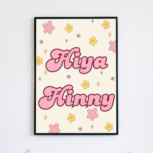 Geordie slang print - Hiya Hinny