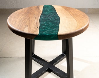 Epoxy resin table, epoxy wood table, epoxy coffee table, wallnut wood