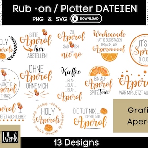 Sprüche Spruch Aperol Spritz Grafik SVG, Plotterdatei Mädelsabend für Cricut Silhouette, Rub-on Herstellung Download Grafik PNG