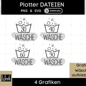 Wäschesortierung Wäsche Ordnungssystem Grafik SVG PNG Bundle, Plotterdatei für Cricut Silhouette, Rub-on Herstellung Download Grafik PNG