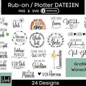 Geburtstag Sprüche Grafik SVG Bundle, Plotterdatei für Cricut Silhouette, Rub-on Herstellung Download Grafik PNG