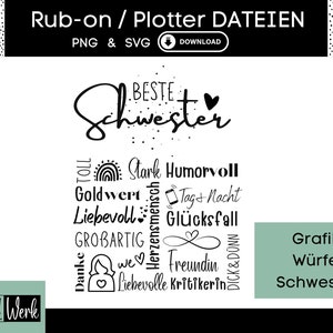 Dire meilleure sœur graphique SVG, fichier traceur fête des mères pour Cricut Silhouette, Rub-on Manufacturing Télécharger graphique PNG