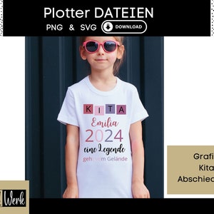 Spruch Kita oder Kindergarten Abschied 2024 Grafik SVG, Plotterdatei Vatertag für Cricut Silhouette, Download Grafik PNG Erzieher Schulkind