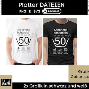 Spruch 50. Geburtstag Party Männer Sprüche Grafik SVG, Plotterdatei für Cricut Silhouette, Rub-on Herstellung Download Grafik PNG