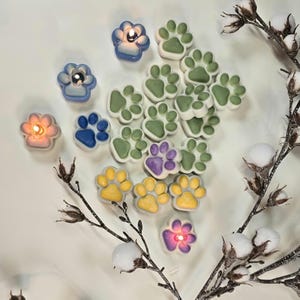 5-piece package Paw Print Cat Candle, Handmade, Unique Gift for Cat Lovers, Kaars, cute Candle