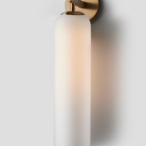 Milk glass sconces - wall lighting - sconces - glass - glass lamp - glass light - brass lighting - gold sconce - rose gold light - bronze -