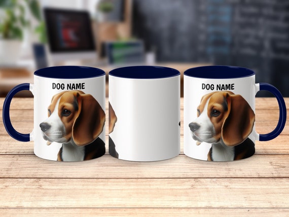 Personalized Beagle Mug: Custom Dog Name Coffee Cup - Etsy