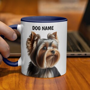 Personalized Yorkie Mug: Custom Dog Name Coffee Cup