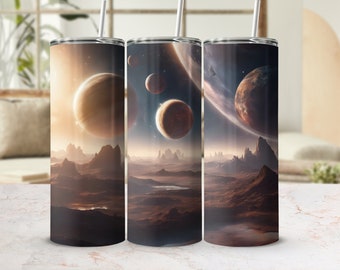 Planets and Stars Tumbler Wrap Design: 20oz Sublimation (Digital File)