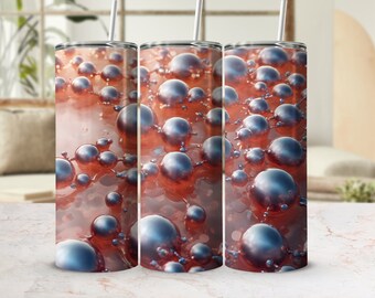 Gobelet à bulles abstrait : emballage pour sublimation de 20 oz (téléchargement numérique)