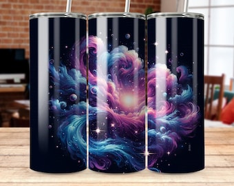 Cosmic Galaxy Tumbler Wrap: Space Sublimation Design (Digital Download)