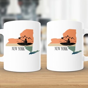 New York Kayaking Coffee Mug: State Pride Paddler Gift