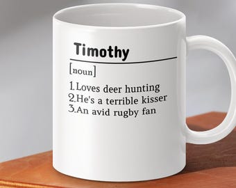 Personalisierte Name Definition Tasse: Lustiges individuelles Kaffeetassen Geschenk