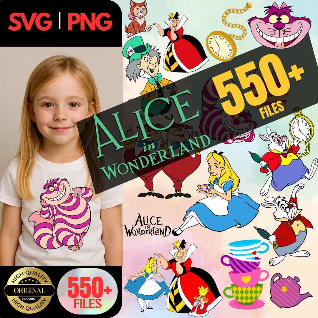 550+ Files Alice in Wonderland SVG Bundle, Alice SVG, Princess Svg ...