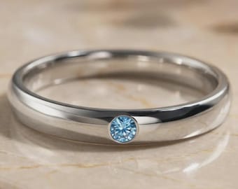 Sterlingzilveren jujutsu Kaisen Yuta-ring, aquamarijn edelsteen, anime lovers band
