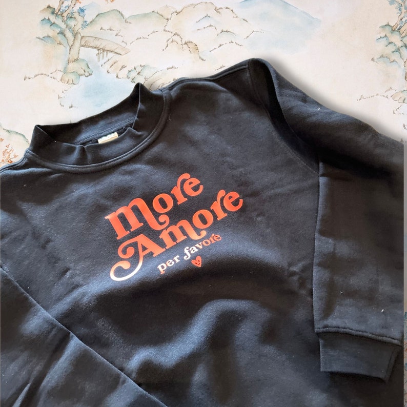 KIDS Sweatshirt MORE AMORE dunkelblau zdjęcie 2