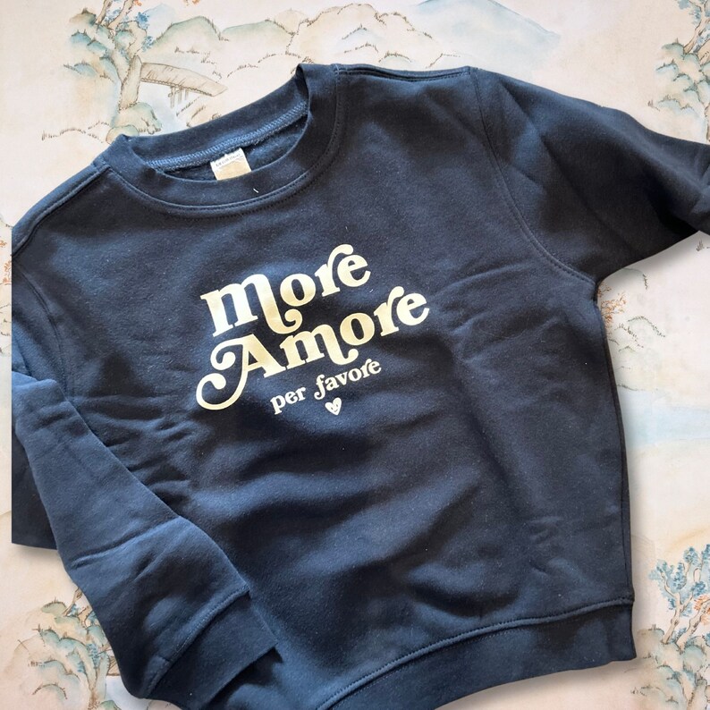 KIDS Sweatshirt MORE AMORE dunkelblau zdjęcie 1