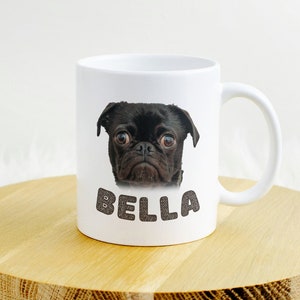 Custom Pet Mug Using Pet Photo + Name, Personalized Pet Mugs Custom Dog Mug Dog Coffee Cup Dog Mom Mug Personalized Cat Dad Mug