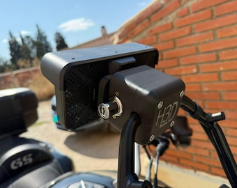 CARPURIDE GPS Motorcycle Bar Mount. Anti-theft with key.