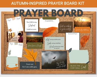 Autumn Prayer Board Kit: Printable Vision Board (PDF)