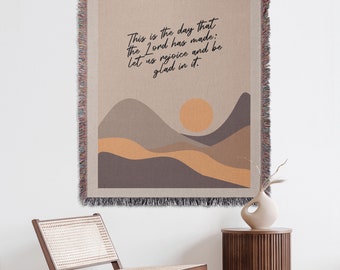 Blanket With Bible Verse, Tapestry with Bible Verse, Throw With Scripture, Christian Blanket, Christian Tapestry