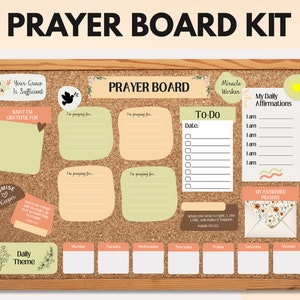 Printable Prayer Board Kit: Vision Board Collage (PDF)