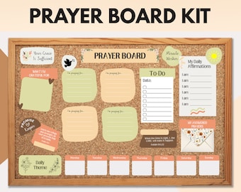 Printable Prayer Board Kit: Vision Board Collage (PDF)