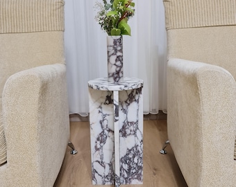 Calacatta Viola Marble Coffee Table: Custom Side Table, Home Decor