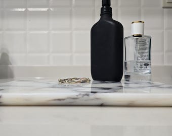 Calacatta Viola Marble Tray: Customizable Cheese, Jewelry, Bathroom Plate