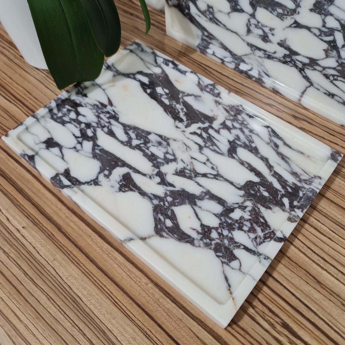 12x16 Calacatta Rectangle Marble Tray