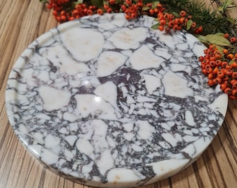 Calacatta Viola Marble Tray: Modern Serving Plate, Jewelry Holder