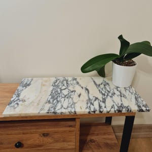Customizable Calacatta Viola Marble Console, Table Top, Rectangle Marble, Night Stand Top, Marble Dresser, Marble Shelves