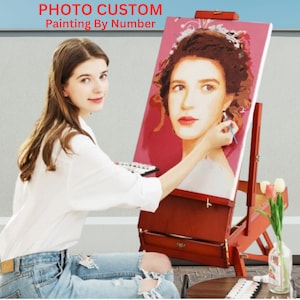 Kit de pintura por números personalizado para adultos, pintura por números, pintura a partir de fotos, regalos de decoración del hogar