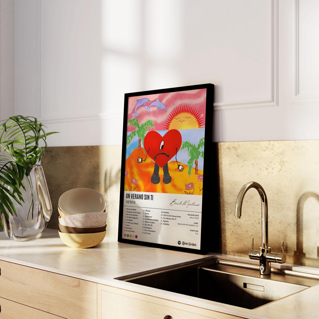 Un Verano Sin Ti Bad Bunny Album Poster Modern Wall Art Decor Latin ...