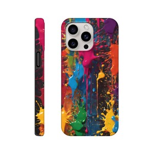 Paint Splash Colourful Bold Eye Catching Tough Phone Case Ultimate Protection for iPhone & Samsung