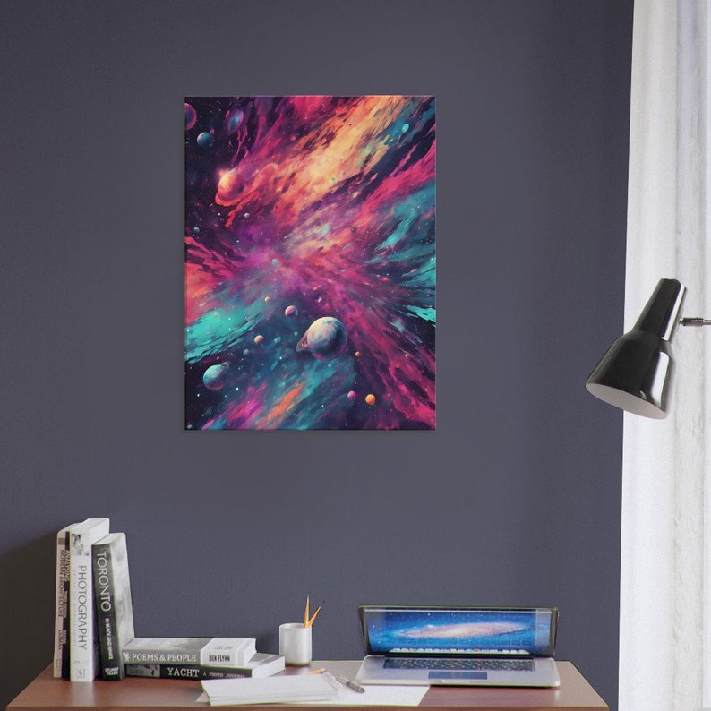 Cosmic Chat Wall Art with Hand Painted - Size M main image 1