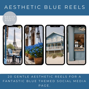 Faceless Reels for Men | Blue Content Library | Master Resell Rights | Private Label Rights (PLR) | Blue Aesthetic for Digital Marketing