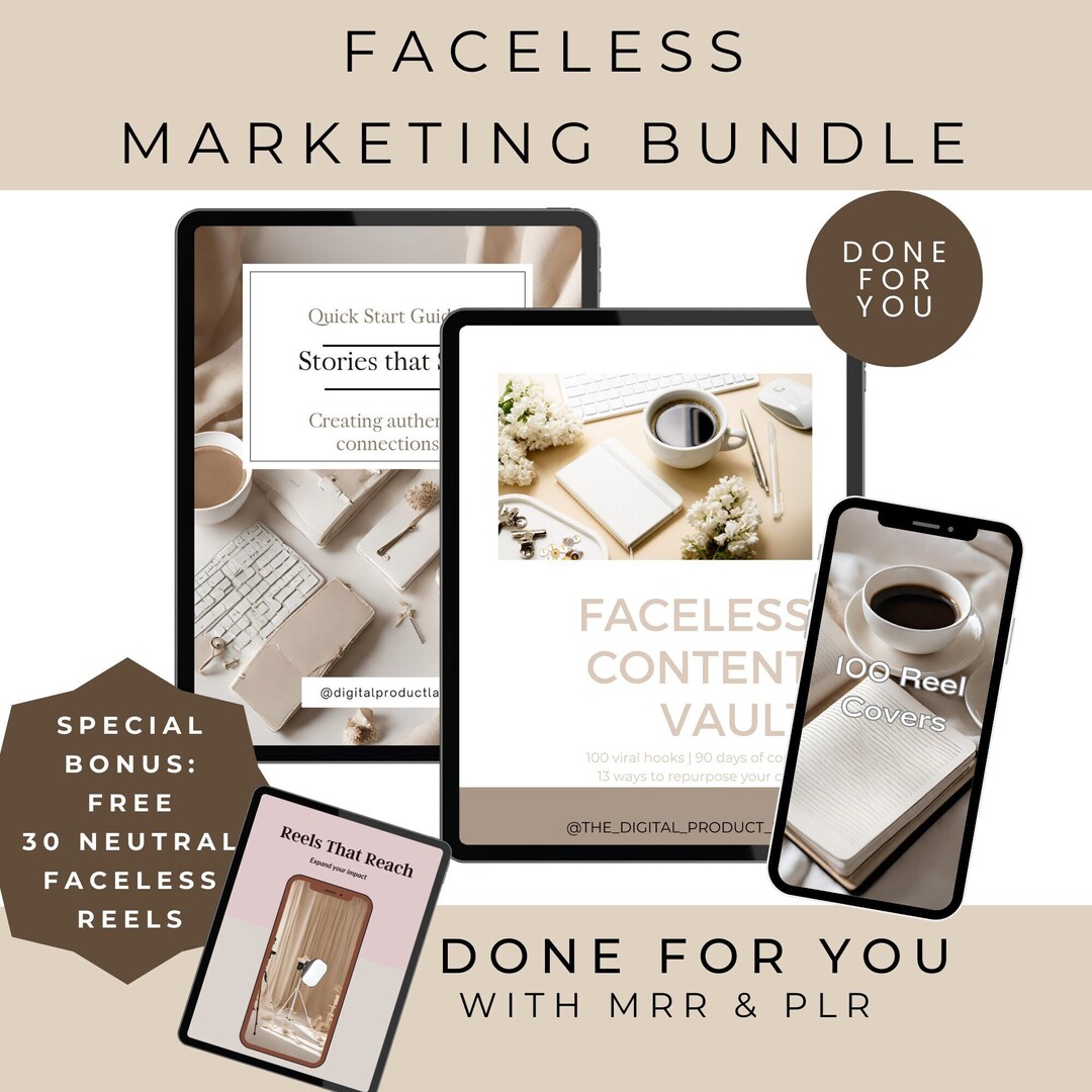 Faceless Digital Marketing ULTIMATE BUNDLE Master Resell Rights (mrr ...