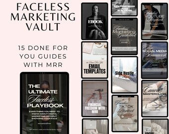 Leitfaden für gesichtsloses digitales Marketing | Bundle mit Master-Resell-Rechten | MRR- und Private-Label-Rechte | PLR Done-For-You-Digitalprodukte
