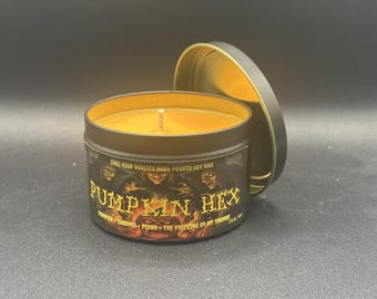 Vela de soja con diseño hexagonal de calabaza