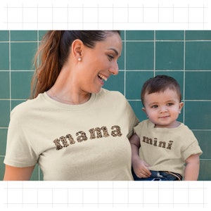 Mama / Mother Leopard Print SVG - Download digitale istantaneo - Mama Mother Mini Papa Vector - PNG DXF