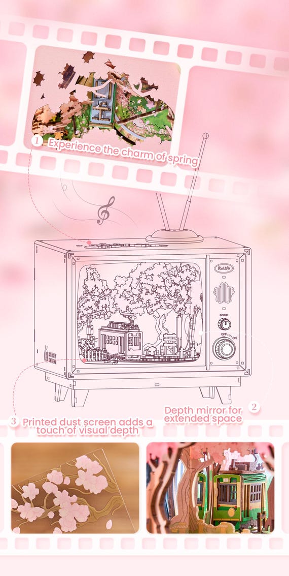 Japanese-style Sakura Dreamy Tour Music Box – DIY Wooden Puzzle