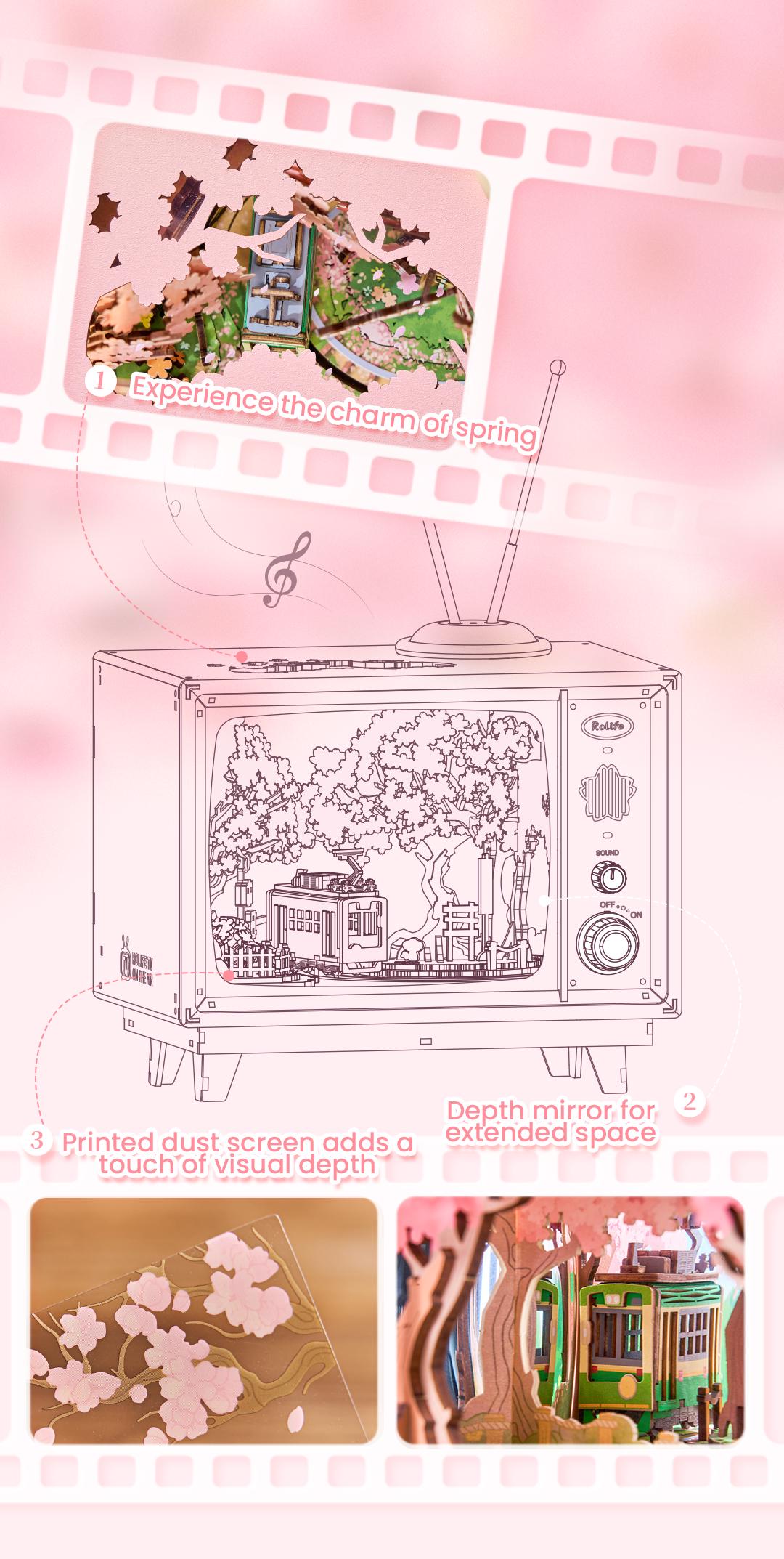 Japanese-style Sakura Dreamy Tour Music Box – DIY Wooden Puzzle