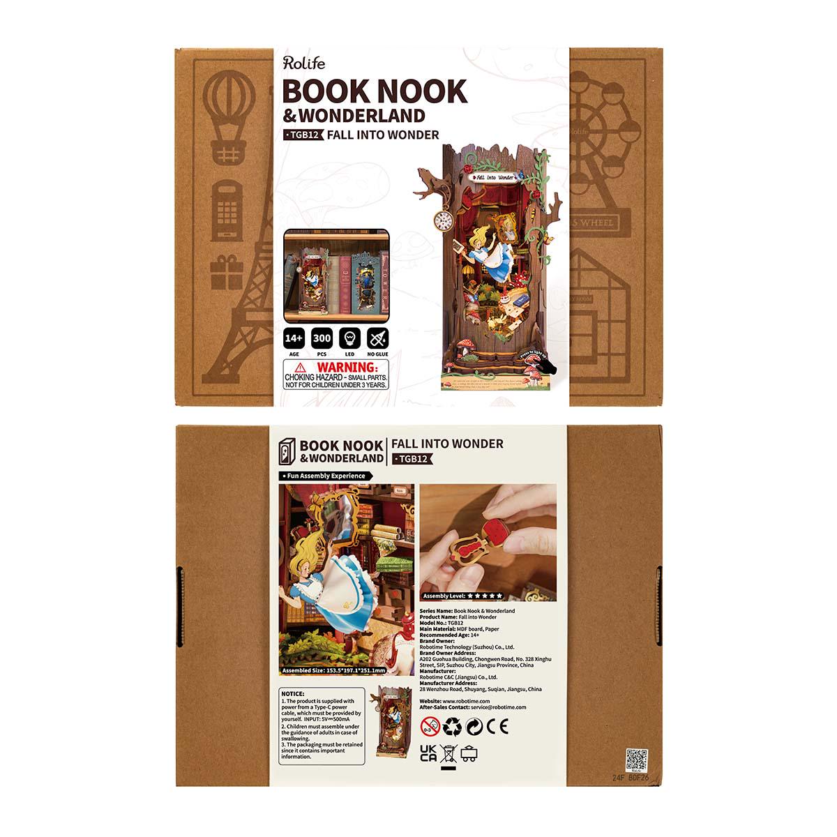 Kit per angolo libro, kit fai da te in miniatura per casa delle bambole