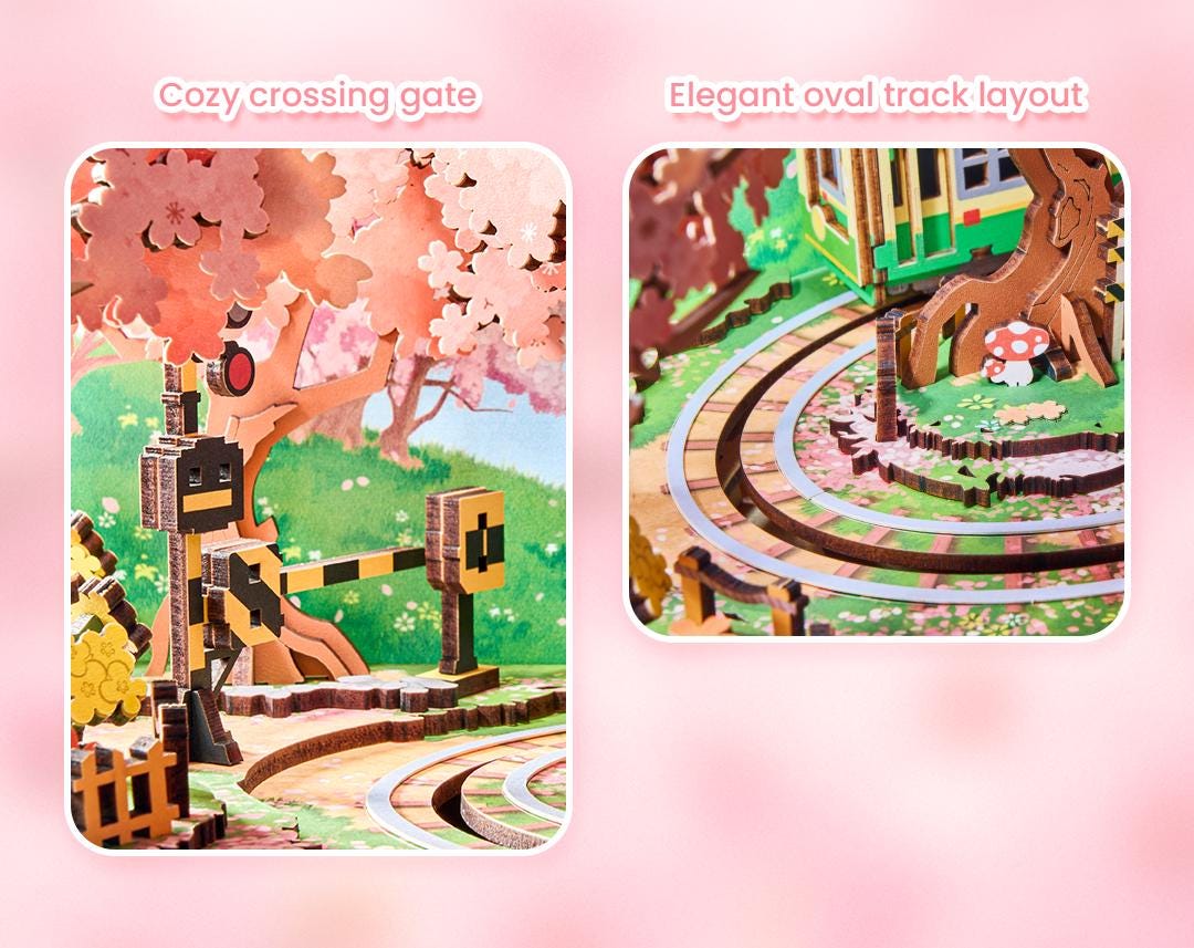 Japanese-style Sakura Dreamy Tour Music Box – DIY Wooden Puzzle