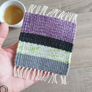 Mini Rug Coaster, Woven Coaster, Tea Lover Gift, Square Coaster for ...