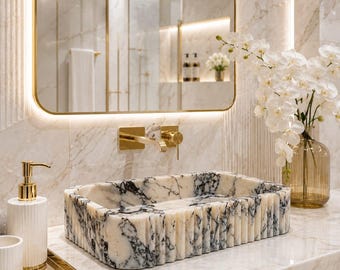calacatta viola marble sinks/basins and washbasins