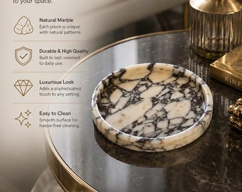 Calacatta Viola Marble Hand Made Decorative Multi-functional tray