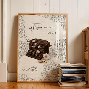 Wenn du schreibst, bist du ein Writer | Autor Geschenk, Nanowrimo | Druckbare Kunst, Sofort Download | Motivierendes Poster, Buchseite